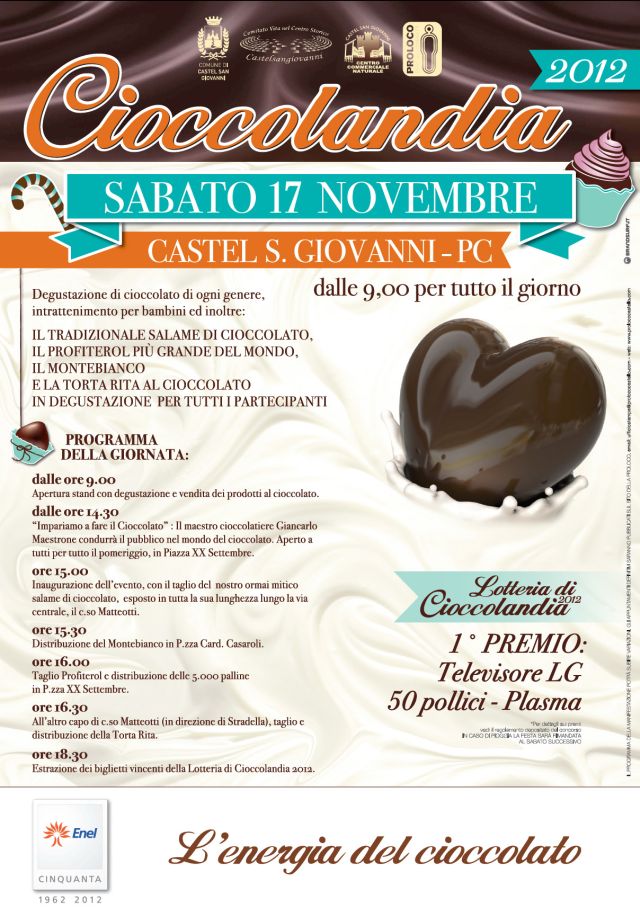 Ricetta Cioccolandia rimandata a sabato 17 novembre