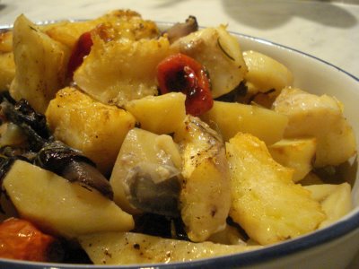 Baccalà con patate al forno