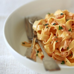 Ricetta Tagliolini al salmone  - variante 2