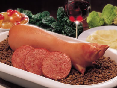 Ricetta Zampone in salsa reale