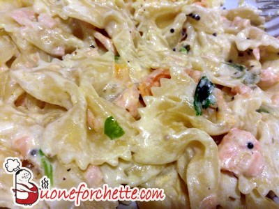 Ricetta Farfalle al salmone  - variante 4